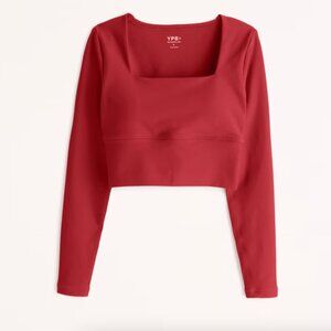 YPB sculpt LUX Long-Sleeve Slim Squareneck Top (Abercrombie & Fitch)